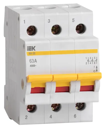 Выключатель нагрузки IEK ВН-32 3P 63A, MNV10-3-063