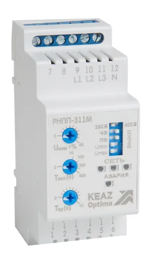 Реле напряжения КЭАЗ OptiDin РНПП-311М-УХЛ3.1 трехфазное