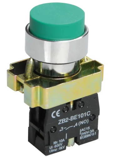 Кнопка управления IEK LAY5-BL31, зеленая, 10А, 1NO