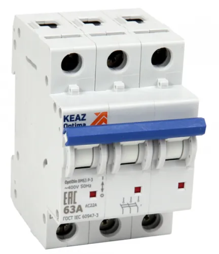 Выключатель нагрузки КЭАЗ OptiDin BM63P-340-УХЛ3 3P, 400В 40A, 103895 / разъединитель