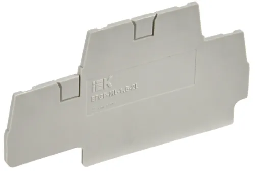 Заглушка для клеммной колодки IEK CP-M серая двухуровневая 1.5мм