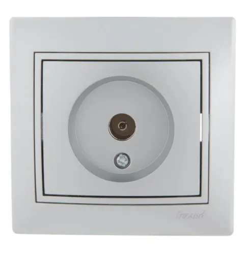 Розетка телевизионная Lezard Mira 701-1010-129 серебро