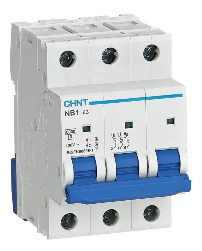 Автоматический выключатель CHINT NB1-63 3P 3A C 6kA