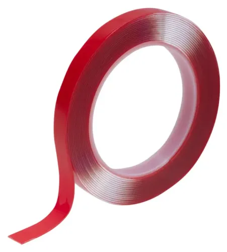 Скотч Rexant / Рексант строительный, двухсторонний, на основе акрила, прозрачный, ширина 12мм, толщина 1мм, длина 5м / монтажная лента