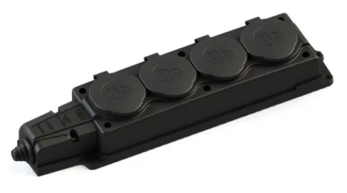 Блок розеток Systeme Electric MultiSet 2К+З 4 гнезда 16А IP44