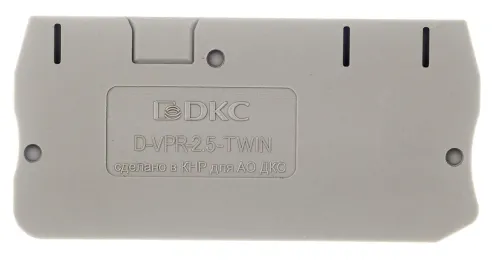 Изолятор DKC торцевой для клемм VPR-2.5-TWIN серый