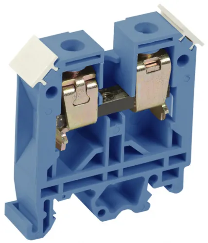 Клемма для проводов IEK / ИЭК ЗНИ-6мм2 (JXB50А), наборная винтовая, корпус огнестойкий полиамид, синий, 46х8мм, 1шт. / зажим
