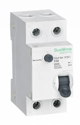 Дифференциальный автомат Systeme Electric City9 Set 1P+N 32А 30мА
