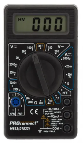 Мультиметр цифровой PROconnect М-838/DT838, 13-3013, Китай