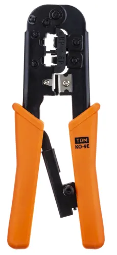Пресс-клещи TDM Electric / ТДМ Электрик КО-9Е, для обжима J-11, RJ-45, длина 187мм / кримпер