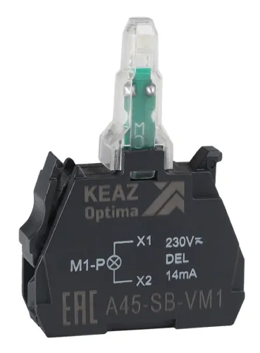 Световой блок КЭАЗ OptiSignal D22 A45-SB-VM1 для устройств управления и сигнализации с защитой от наводок, белый, 110-230В AC/DC ZBVM1 / электрика
