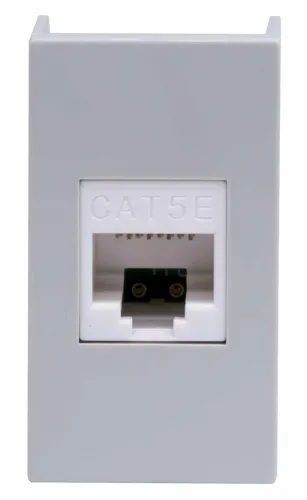 Розетка компьютерная DKC / ДКС Viva, RJ-45, категория 5Е, одноместная цвет серый, 45138 / электроустановочное оборудование