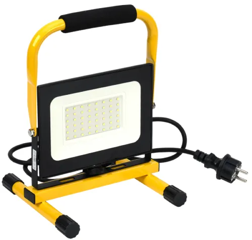 Прожектор светодиодный IEK / ИЭК СДО 06-50П переносной, 6500K 4000Лм 50Вт IP65, размер 281х215х185мм, черный LPDO601-200-40-K02 / светильник направленного света