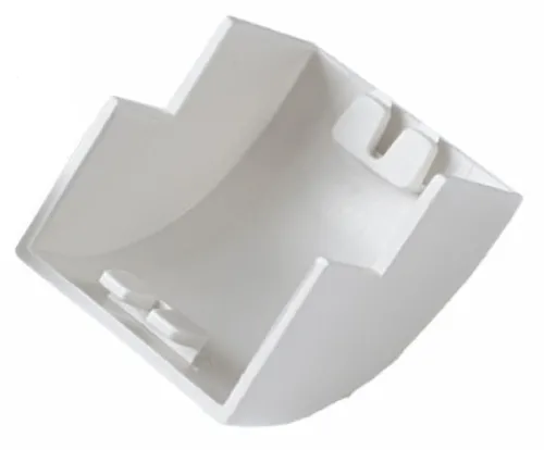 Угол Промрукав внешний, пластиковый белый, размером 60x40мм / аксессуары для кабель каналов