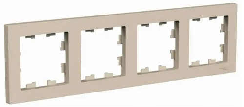 Рамка Systeme Electric AtlasDesign ATN001204 песочный, 4 поста