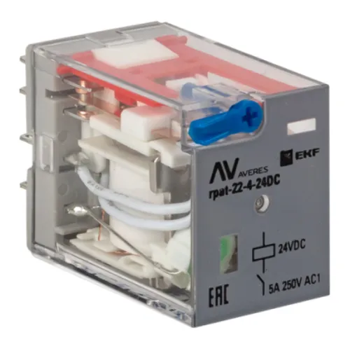 Реле промежуточное EKF Averes RPAt 22/4 5А 24В DC