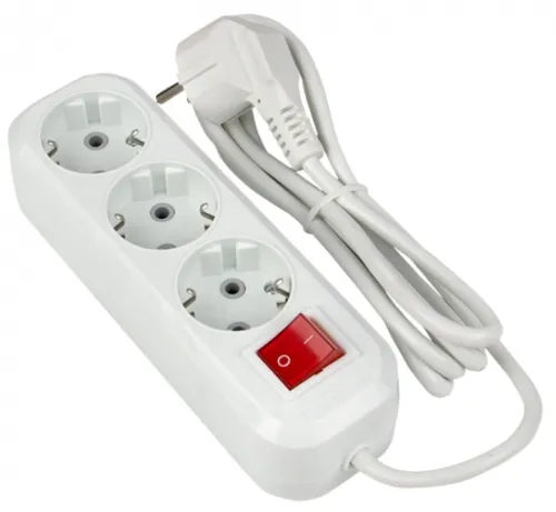 Удлинитель EKF PROxima Эксперт 16А 3.5кВт IP20 5м 3 розетки белый