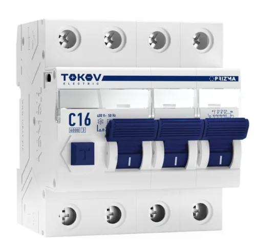 Дифференциальный автомат TOKOV ELECTRIC Prizma 3P+N 30мА 16А С AC