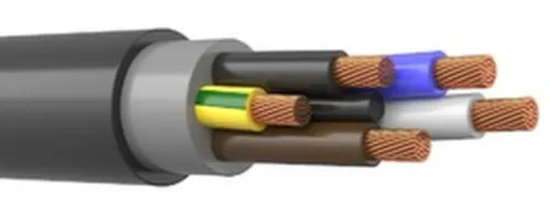Силовой кабель ЭМ-Кабель КГВВнг(А)-LS-1 гибкий круглый в ПВХ изоляции, 5х95 ГОСТ черный, 1м / провод