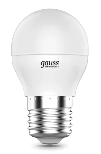 Светодиодная лампа Gauss Elementary Globe G45 Е27 4100К 8Вт 53228