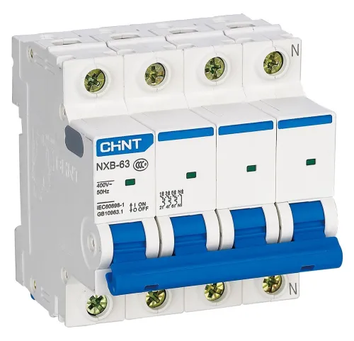 Автоматический выключатель CHINT NXB-63, 4P 25A, 6kA