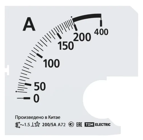Шкала сменная для амперметра TDM Electric А72 Х/5А SQ1102-2057