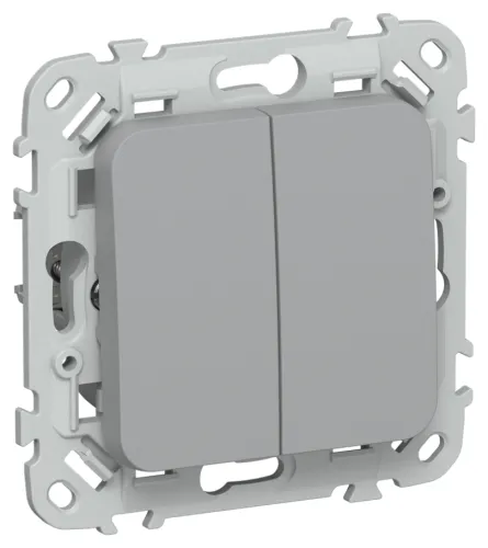 Выключатель IEK Flite ВС12-1-0-ФлС, 10А, 250В, серый