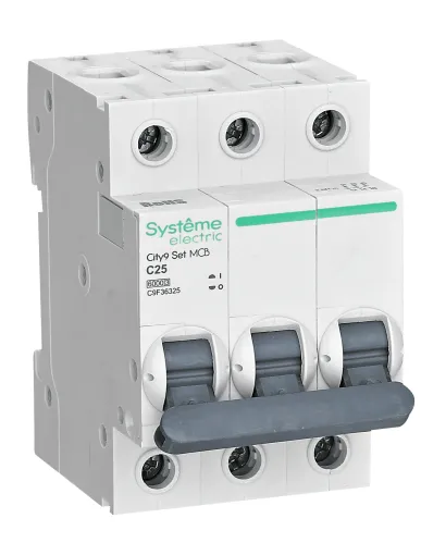 Автоматический выключатель Systeme Electric City9 Set, 3P 25A 400V