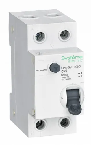 Дифференциальный автомат Systeme Electric City9 Set C9D34620, 1P+N