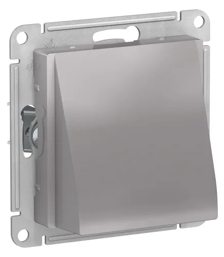 Вывод кабеля Systeme Electric / Систем Электрик AtlasDesign скрытой установки, из пластика, цвет алюминий, 71х71х49мм, IP20 / электрика