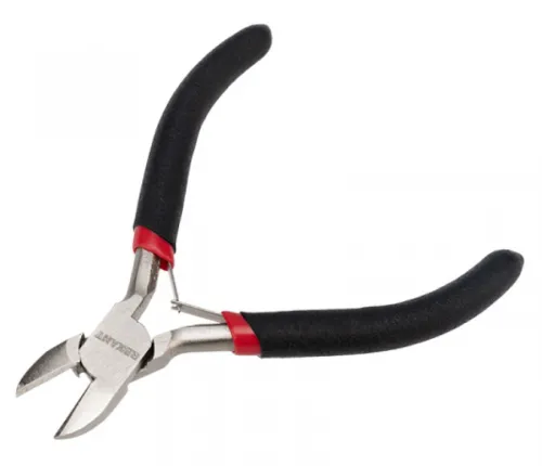 Бокорезы REXANT / Рексант мини, авторазжим, обливные рукоятки, из хром-ванадиевой стали, черный, длиной 120мм / кусачки