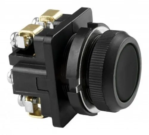 Кнопка управления Техэнерго КЕ 011/2/3, 1з+1р, черная, IP40, под отверстие диаметром 30мм, te00375741 / кнопочный пост