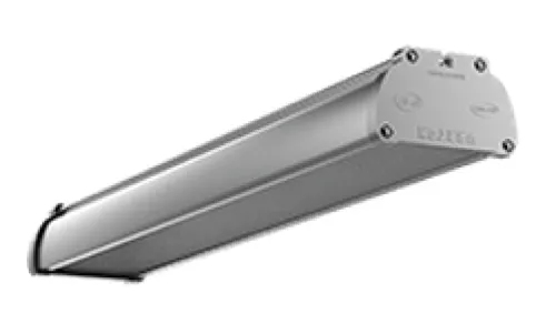 Светильник подвесной потолочный Вартон Айрон светодиодный, для высоких пролетов в корпусе из алюминия, серый, размер 600х109х66мм, 16Вт, 2100Лм, 5000К, IP67 / освещение