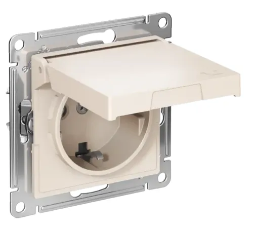 Розетка Systeme Electric AtlasDesign 16А 250В IP20 бежевый