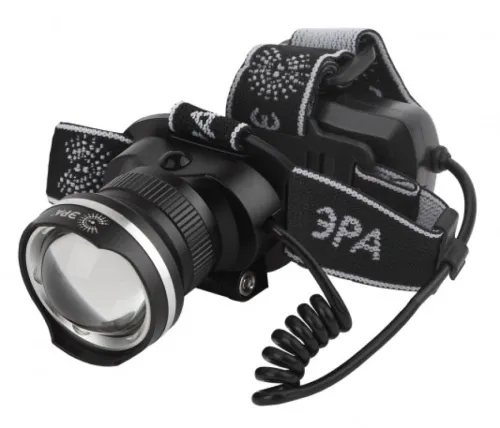 Фонарь налобный светодиодный ЭРА GA-806 на аккумуляторе LI-ION 2400мАч, IP40 400Лм 5Вт 4 режима, Б0039626 / на голову