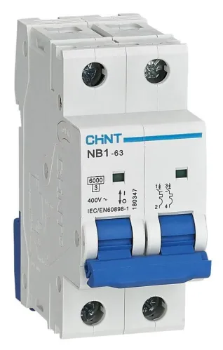 Автоматический выключатель CHINT NB1-63, 2P 32А, B, 6кА