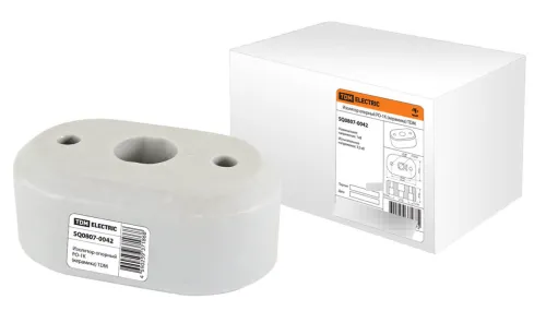 Изолятор TDM Electric / ТДМ Электрик РО-1К опорный, из керамики, белый, 1 полюс, максимальный номинальный ток 450А, SQ0807-0042 / электрика