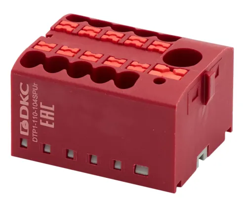 Распределительный блок DKC зажим push-in, DIN-рейка, DTP1-110-104SPUR