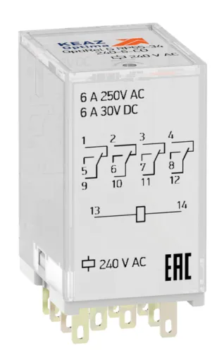 Реле КЭАЗ OptiRel G RP55-34-24D-6-CO-G/LD 281128