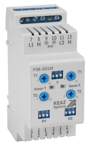 Реле времени КЭАЗ OptiDin РЭВ-201М-УХЛ3.1 белое