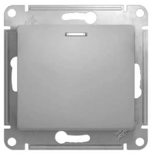 Выключатель Systeme Electric Glossa, 10АX IP20, алюминий, GSL000313