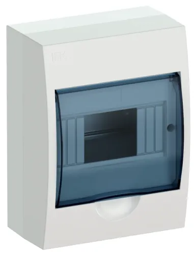 Бокс распределительный IEK ЩРН-П-06, прозрачная крышка, 6 модулей