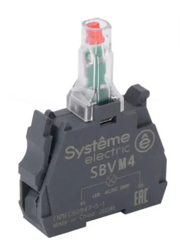 Световой блок Systeme Electric красный 24В IP20 SBVB4