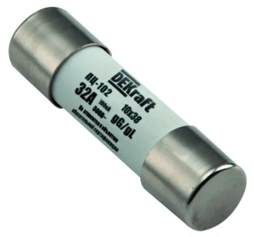 Вставка плавкая DEKraft / Де Крафт ПЦ-102 цилиндрическая 16А 10x38мм, 21366DEK / предохранитель