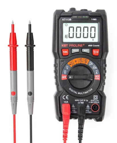 Мультиметр портативный цифровой КВТ KT 113В Proline с True RMS и автоматическим выбором пределов измерений, 79125 / измерительные приборы