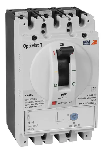 Автомат защиты двигателя КЭАЗ OptiMat T160H M-M, арт. 356274