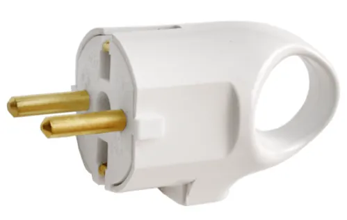 Вилка электрическая Bylectrica с кольцом, 16А 250В, белая