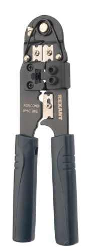 Пресс-клещи REXANT / Рексант HT-210N для обжима компьютерных и телефонных разъемов RJ-45, 11х3х27см / кримпер