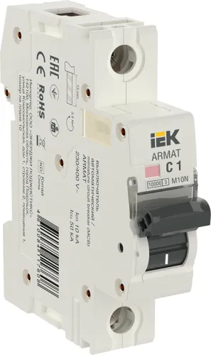 Автоматический выключатель IEK Armat M10N 1P 1A C 10кА AR-M10N-1-C001