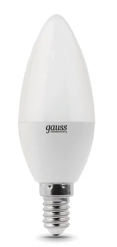 Светодиодная лампа Gauss Elementary С37 Е27 4100К 8Вт 33228